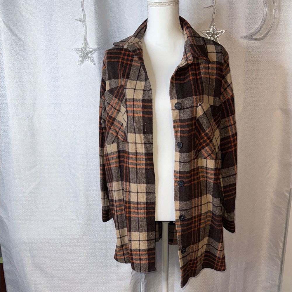 Main Strip Brown Plaid Jacket